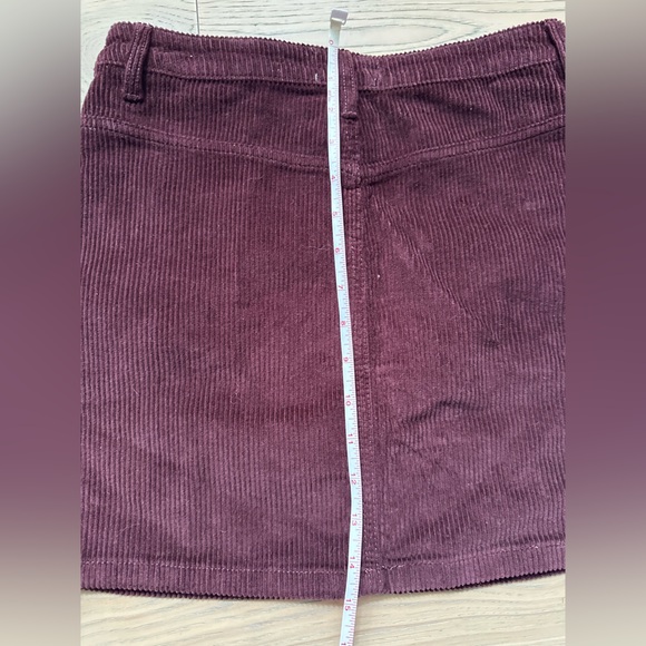 Twik Corduroy Mini Skirt in Burgundy Size Small - Picture 5 of 6